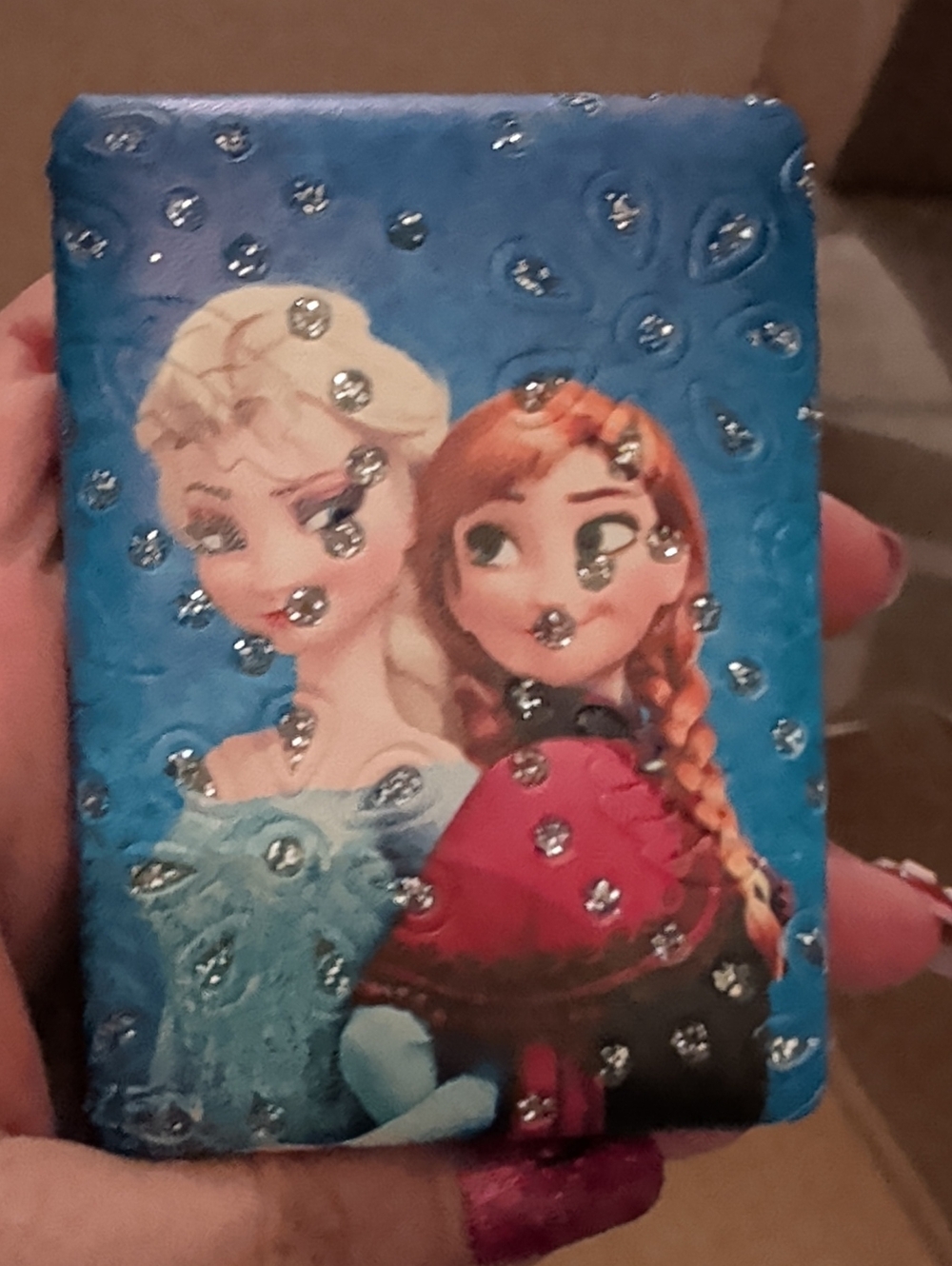 Disney Frozen Elsa & Anna Blue Glitter Accent Mirror